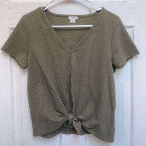 Jcrew V neck tie top
